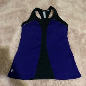 Athleta Turbocharge Racerback Tank Black/Purple